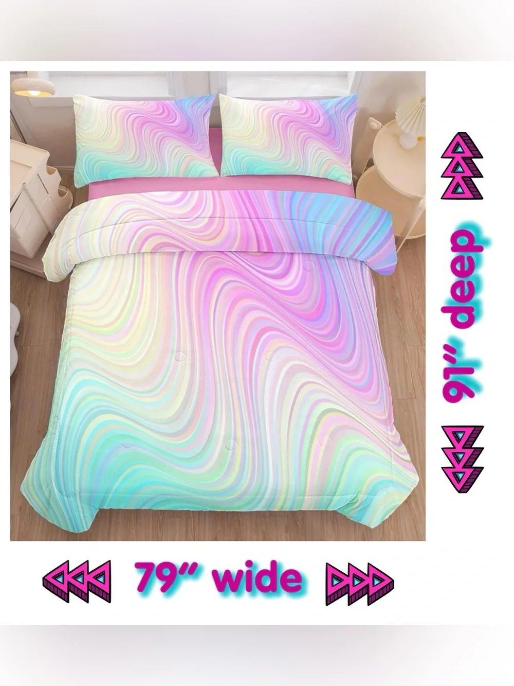 Colorful Swirl Full Size Comforter